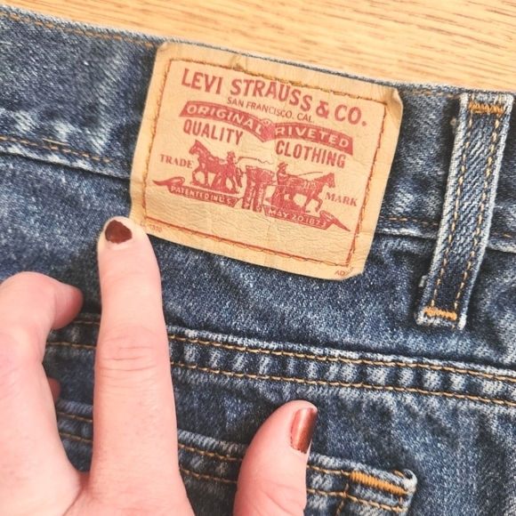 EUC Vintage 00's Levi's 550 Relaxed Tapered Jeans, Size 14S/Modern Size 10 - Picture 7 of 9